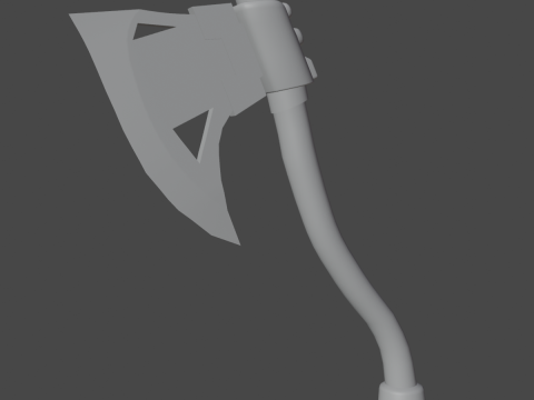 Fantasy Medieval Axe 01 3D Model
