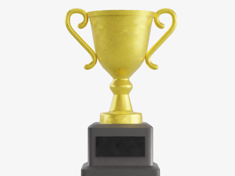 Gold Trophy 01 3D-Modell