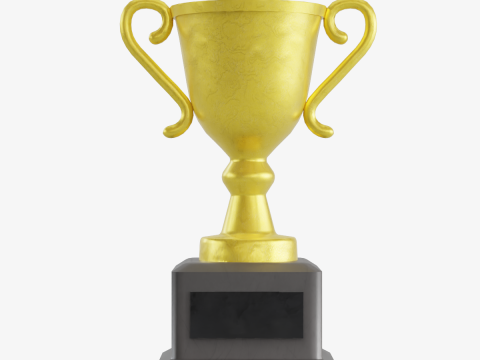 Gold Trophy 01 3D-Modell