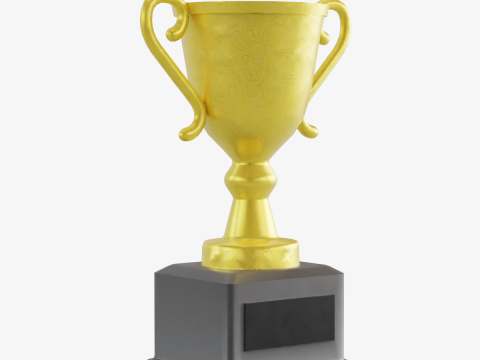 Gold Trophy 01 3D-Modell