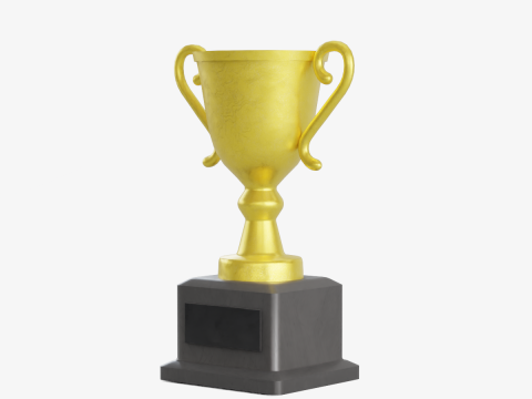 Gold Trophy 01 3D-Modell