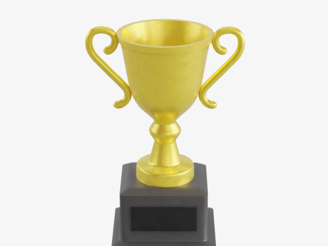 Gold Trophy 01 3D-Modell