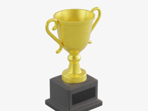 Gold Trophy 01 3D-Modell