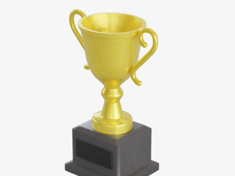 Gold Trophy 01 3D-Modell