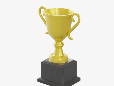 Gold Trophy 01 3D-Modell