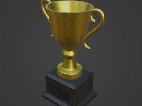 Gold Trophy 01 3D-Modell