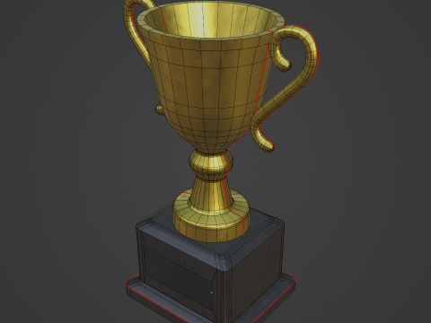 Gold Trophy 01 3D-Modell