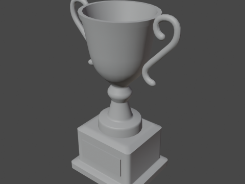 Gold Trophy 01 3D-Modell