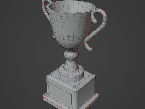 Gold Trophy 01 3D-Modell