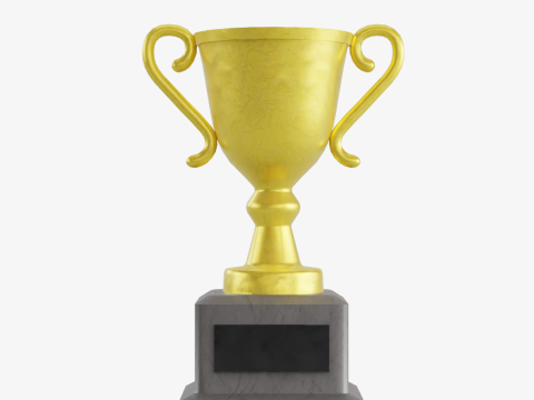 Gold Trophy 02 3D-Modell