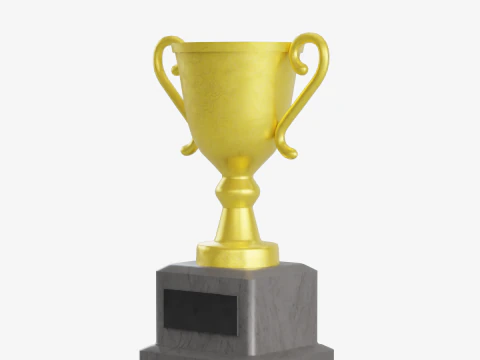 Gold Trophy 02 3D Model