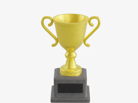 Gold Trophy 02 3D Model