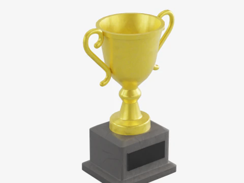 Gold Trophy 02 3D Model