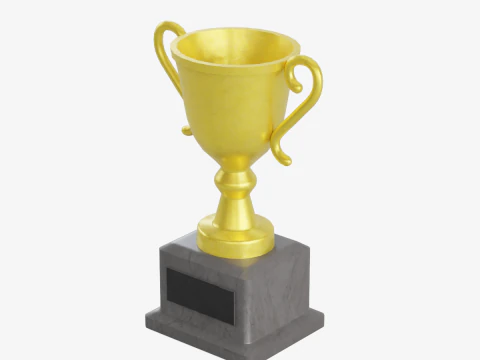 Gold Trophy 02 3D Model