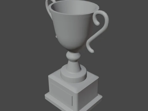 Gold Trophy 02 3D Model