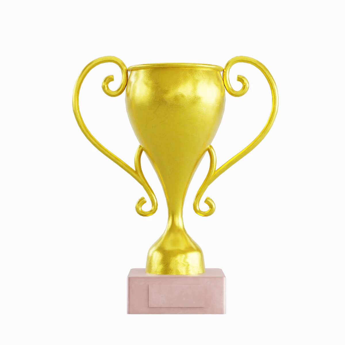 Gold Trophy Cup 02 3D Model .c4d .max .obj .3ds .fbx .stl .blend