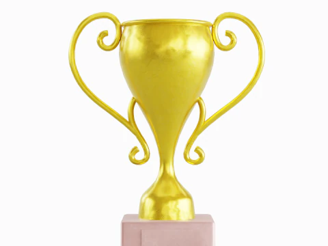 Ta&ccedil;a Trof&eacute;u Ouro 02 Modelo 3D