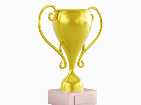 Gold Trophy Cup 02 3D Модель