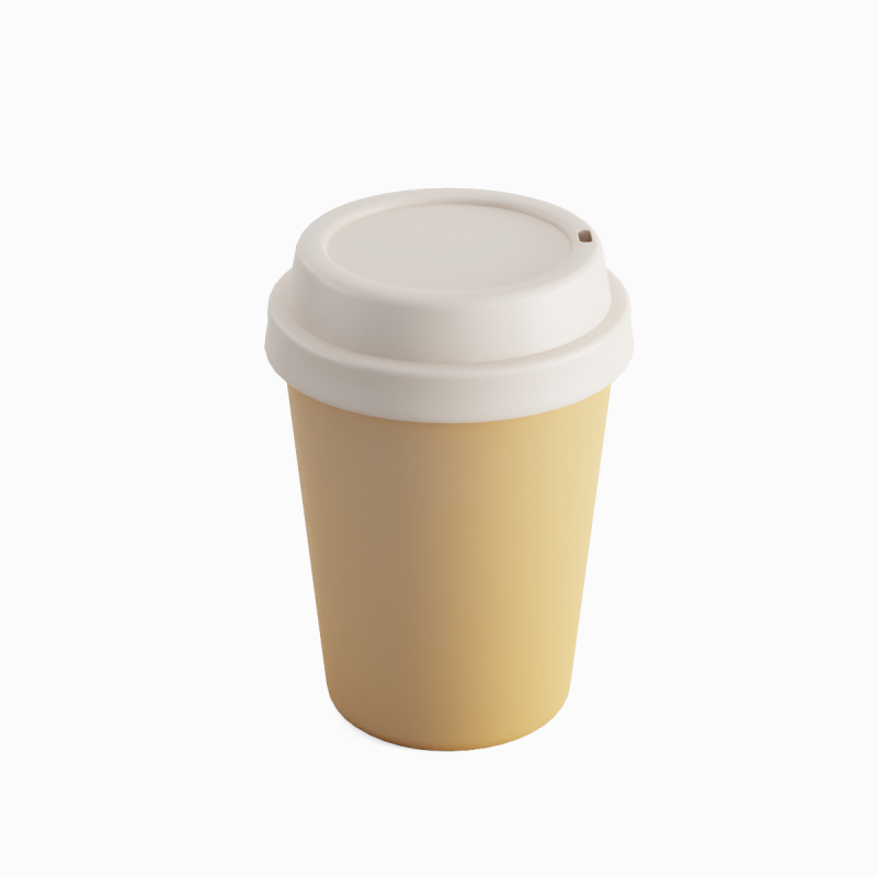 Plastic Coffee Cup 01 3D Model .c4d .max .obj .3ds .fbx .stl .blend 