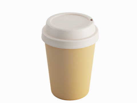 Plastic Coffee Cup 01 Model 3D