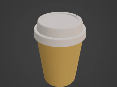 Plastic Coffee Cup 01 3D Model