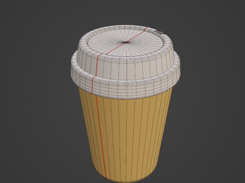 Plastic Coffee Cup 01 3D Model