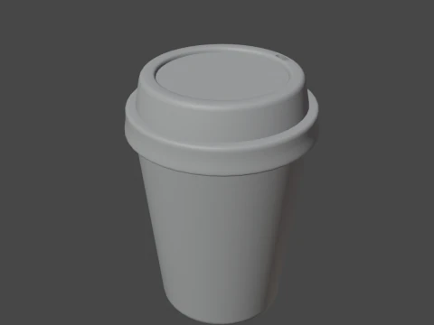 Plastic Coffee Cup 01 3D Model