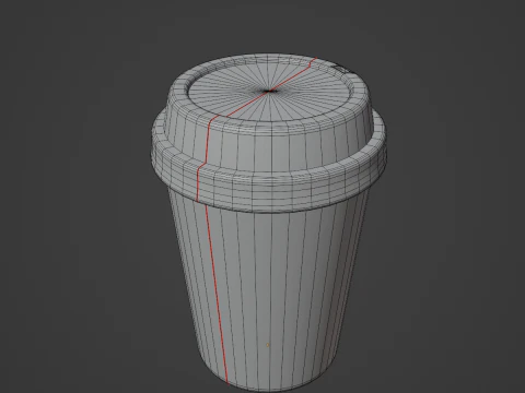 Plastic Coffee Cup 01 3D Model