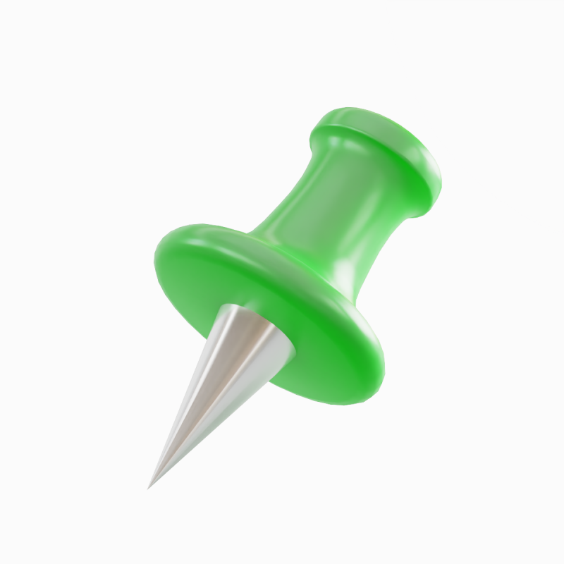 Pushpin 09 3D Модель .c4d .max .obj .3ds .fbx .stl .blend 