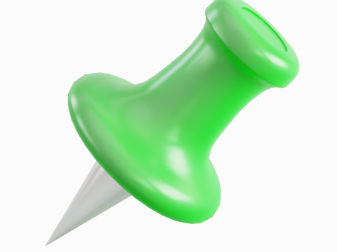 Pushpin 09 3D Модель
