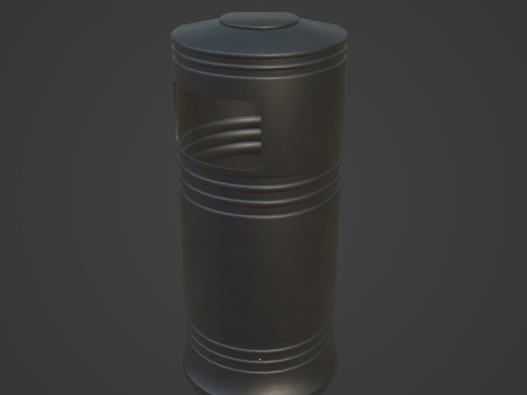 Street Trash Bin 01 3D 모델