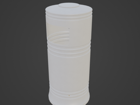 Street Trash Bin 02 3D-Modell