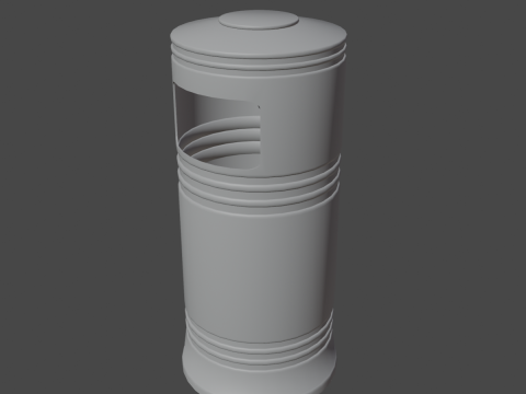 Street Trash Bin 02 3D-Modell