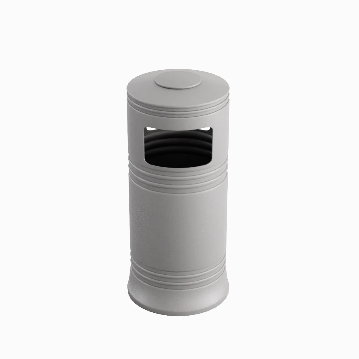 Street Trash Bin 03 3D Model .c4d .max .obj .3ds .fbx .stl .blend