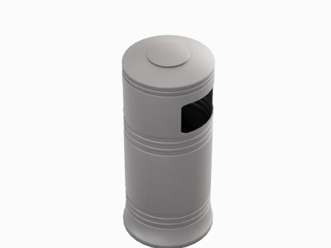 Street Trash Bin 03 3D Model