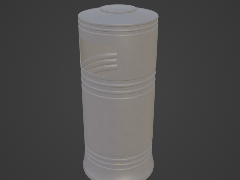 Street Trash Bin 03 3D Model
