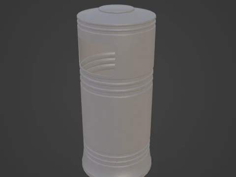 Street Trash Bin 03 3D Model