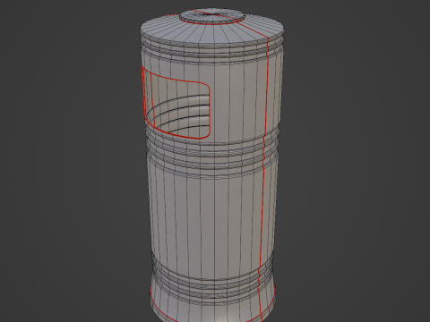 Street Trash Bin 03 3D Model