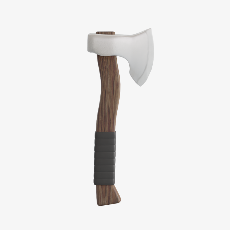 Survival Axe 02 3D Model .c4d .max .obj .3ds .fbx .stl .blend 