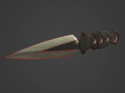 Throwing Knife 01 3D Model
