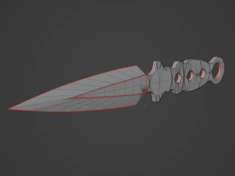 Throwing Knife 01 3D Model