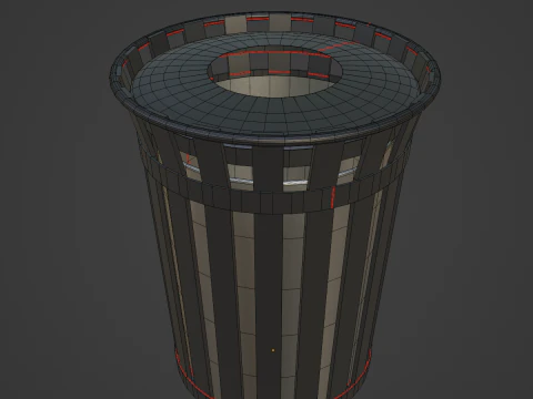 Trash Box 01 3D Model