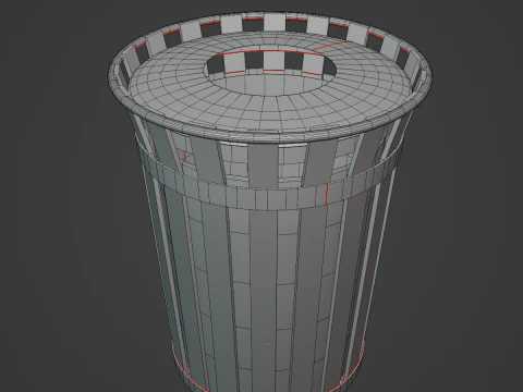 Trash Box 01 3D Model