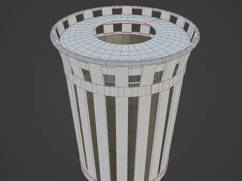 Trash Box 02 3D Model