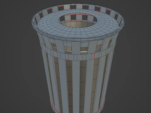 Trash Box 03 3D Model