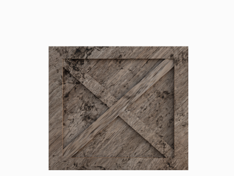 Wooden Box Crate 01 3D Модель