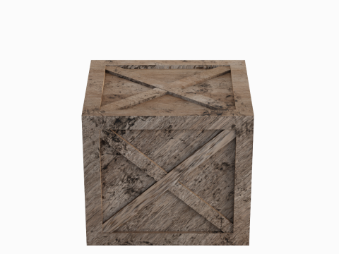 Wooden Box Crate 01 3D Модель