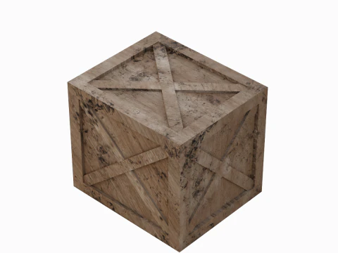 Wooden Box Crate 01 3D Model