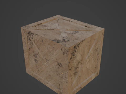 Wooden Box Crate 01 3D Model