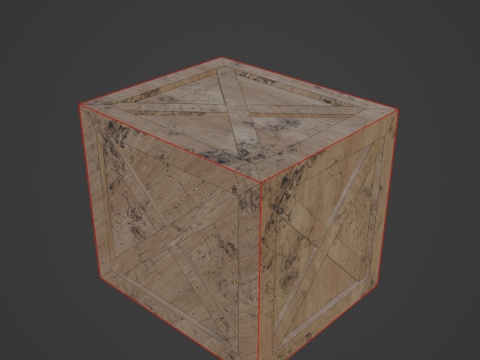 Wooden Box Crate 01 3D Модель